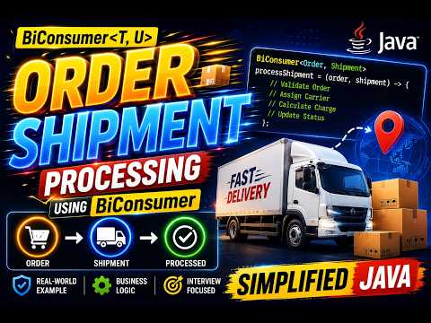 Real Time Order Shipment Processing Java 8 Biconsumer Real Time Example