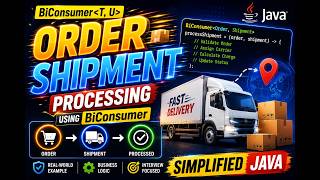 Real Time Order Shipment Processing | Java 8 BiConsumer Real-Time Example