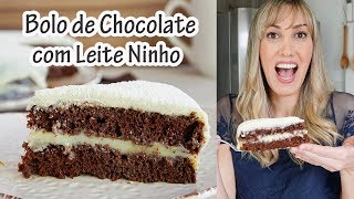 BOLO DE CHOCOLATE COM LEITE NINHO - ChocoNinho I Receitas e Temperos