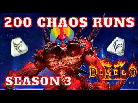 Diablo 2 Resurrected Season 3 - 200 Chaos Runs Loot Highlights