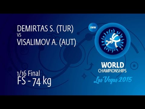 1/16 FS - 74 kg: S. DEMIRTAS (TUR) df. A. VISALIMOV (AUT) by TF, 11-0