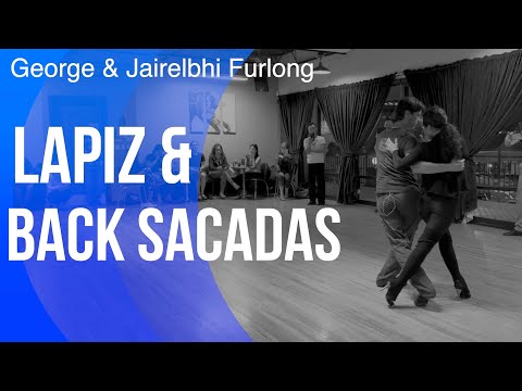 Advanced tango pattern with lapiz and back sacadas: George and Jairelbhi Furlong.