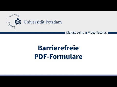 Erstellung barrierefreier PDF-Formulare