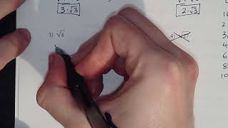 Unit 6 Part 2 Simplifying Radicals Homework #1-6