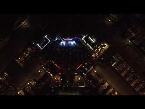 Carlton Jumel Smith live onstage at the Marina Yacht Club in Bodrum,Turkey. Drone overhead angle #2
