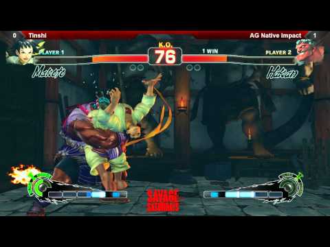 SSF4AE @ Savage Saturdays - AG Native Impact (Hakan) vs Tinshi (Blanka/Makoto)