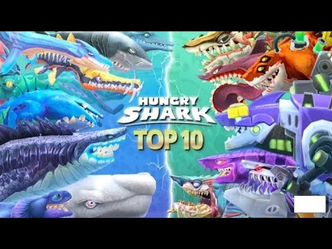 TOP 10 SHARKS IN HUNGRY SHARK SERIES 🦈 #hungryshark