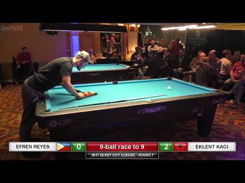 Efren Bata Reyes vs Eklent Kaci ᴴᴰ 2017 Derby City Classic 9 ball Pool Round 7