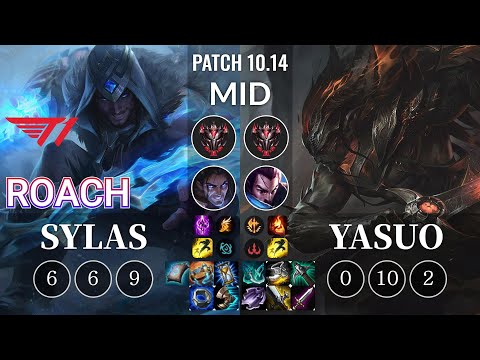 T1 Roach Sylas vs Yasuo Mid - KR Patch 10.14