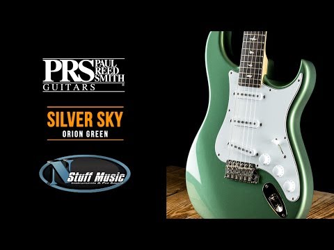 Обзор электрогитары PRS JM Silver Sky Orion Green