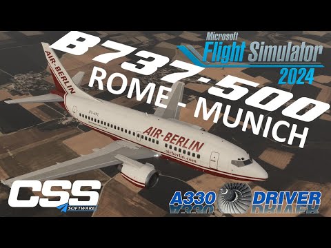 Brand New Update | CSS Boeing 737-500 & MK Studios Rome Fiumicino v2 | Rome–Munich | Real 737 Pilot