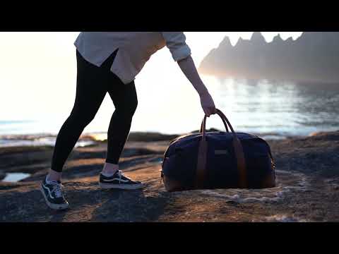 Weekender »David« Marine Blau -  Vintage Reisetasche, handgemacht, Canvas, Leder, 60 L | DRAKENSBERG