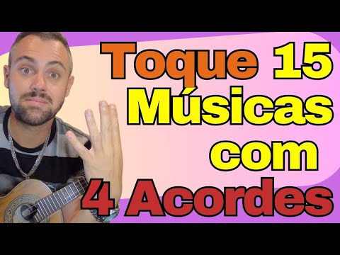 APRENDA TOCAR 15 MUSICAS FACEIS NO CAVAQUNHO COM 4 ACORDES CADA #cavaquinhoparainiciantes #cavaco