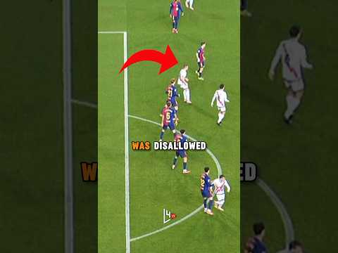 Rayo Vallecano scored against Barcelona, but its offside 😬☠️ #barcelona #laliga #rayovallecano