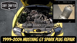 Step-by-step spark plug repair on 1999-2004 Mustang GT.