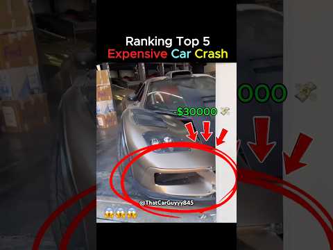 Most Expensive Car Crash Ever 😱💀 #shorts #shortvideo #automobile #car #cars #supercars #crash