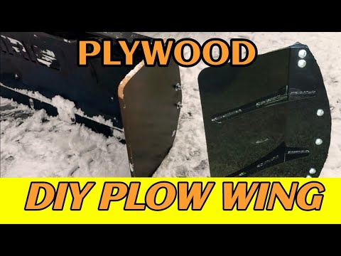 PLOWING SNOW WITH HOMEMADE PLOW WING