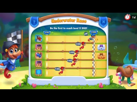 @Fishdom Win Strikes Level 11931 - 11939. Got 🏆 1st Rank in Underwater Race 🏎️