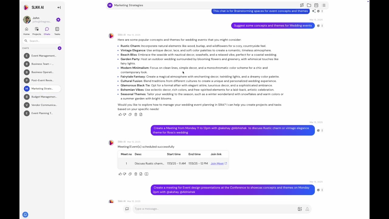 Agentic AI for Events Management