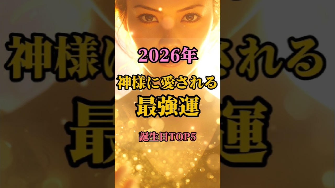 2026年、神様に愛される「最強運」誕生日 TOP5#占い #誕生日占い #ランキング