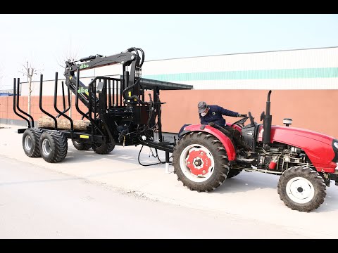 4.2/4.7/5.5/6.5/7.8m timber crane loader for trailer with log grapple