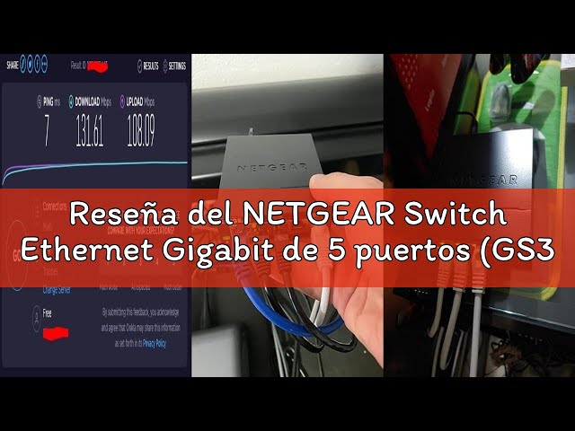 Vídeo relacionado con NETGEAR Switch Ethernet Gigabit de 5 puertos (GS305) | Switch no gestionable | Plug and Play | Funcionamiento silencioso | Montaje en sobremesa o pared