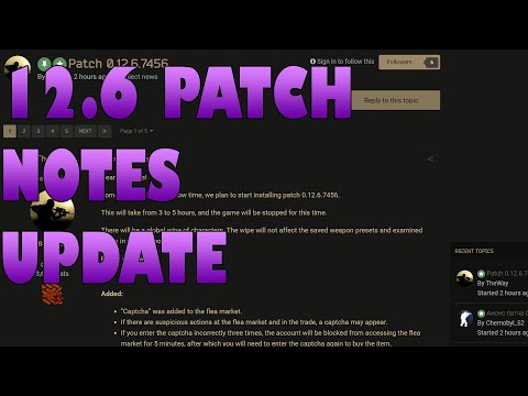 Tarkov Wipe 12.6 patch notes for Escape from Tarkov wipe update