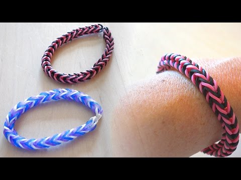 einfaches Rainbow Loom Gummi Armband - leicht mit Kindern zu basteln