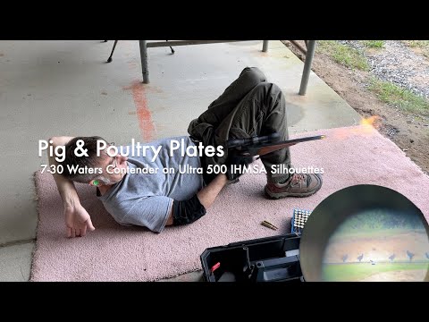 Pig & Poultry Plates | 7-30 Waters Contender on Ultra 500 IHMSA Silhouettes