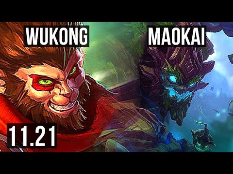 WUKONG vs MAOKAI (TOP) (DEFEAT) | 600+ games | KR Master | v11.21