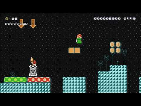 Thwomps in a Cave ドッスンの洞窟 by つきこ - Super Mario Maker - No Commentary 1bm