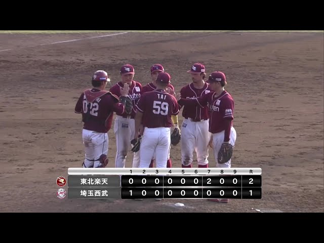 [Partido de la Granja] Soshi Yoshino también ayuda con su excelente defensa! Taisho, de Los Eagles, Katsutoshi Tai el partido a pesar de estar en apuros, ¡pero mantiene el marcador a carreras permitidas! 31 de agosto de 2025, Saitama Seibu Lions vs. Tohoku Rakuten Golden Eagles