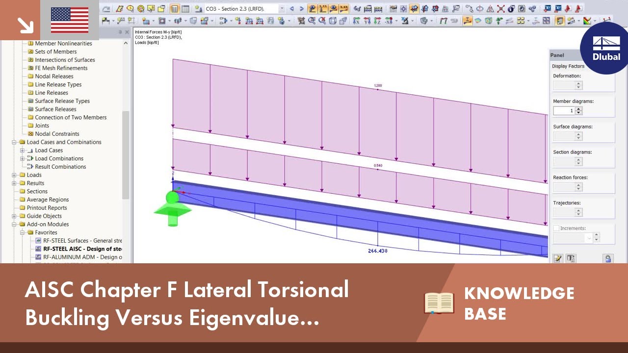 KB 001679 | AISC Chapter F Lateral Torsional Buckling Versus Eigenvalue Calculation Methods Compared