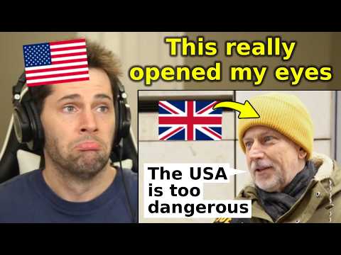 American Reacts to "Asking Brits if They'd Holiday in America"