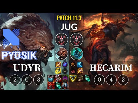 DRX Pyosik Udyr vs Hecarim Jungle - KR Patch 11.3