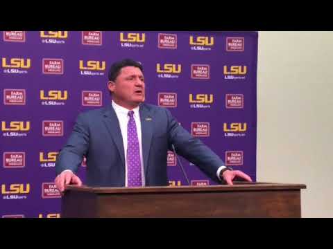 Video: Ed Orgeron Takes Questions About Steve Ensminger, LSU's Offense
