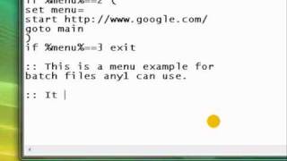 How to make a menu into a batch file