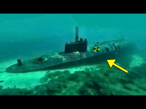 Diver Spots Sunken Submarine In Deep Ocean - he Turns Pale After Swimming Inside