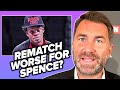 Eddie Hearn says wear & tear WAS A FACTOR for Spence in loss to Crawford! Urges him NOT TO REMATCH!