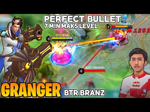 7 Min Maks Level Granger Fast Rotation [ Former Top 1 Global Granger ] By BTR Branz - Mobile Legends
