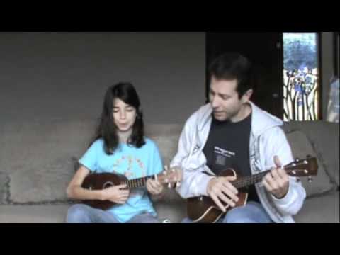 Yellow Submarine on ukulele (super silly!) - KALA KA-T and Makala Pineapple Ukes
