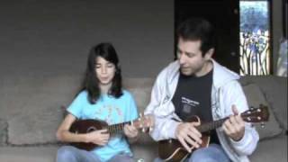 Yellow Submarine on ukulele (super silly!) - KALA KA-T and Makala Pineapple Ukes