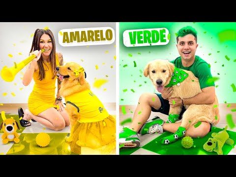 VERDE E AMARELO POR UM DIA COM OS CACHORROS! - Maloucos