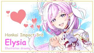 【Honkai Impact 3rd】Elysia illustration drawing #art #honkaiimpact3 #イラスト