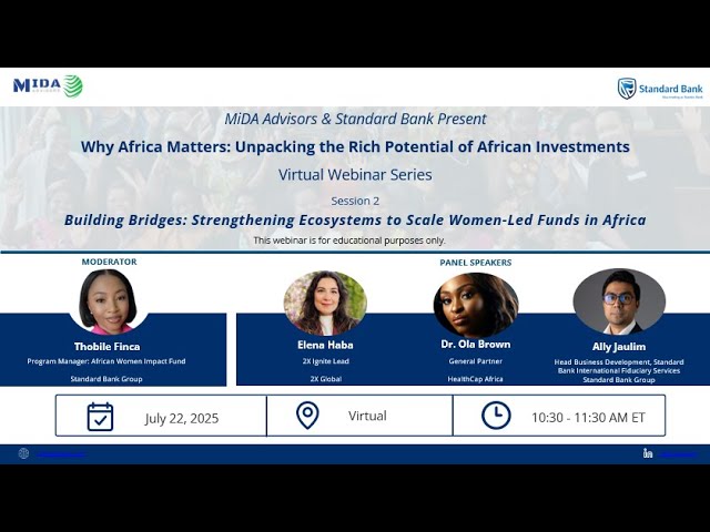 Why Africa Matters: Unpacking the Rich Potential of African Investments Webinar Series Session #2
