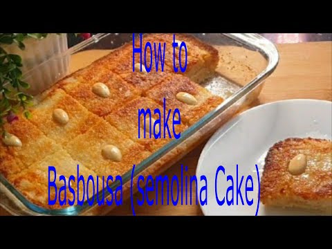 How to make basbusha (arabic semolina Cake)/Athurupasa