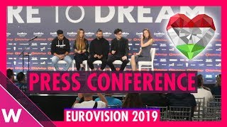 Hungary Press Conference: Joci Pápai &quot;Az én apám&quot; @ Eurovision 2019 second rehearsal