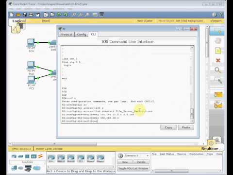 cisco ccna discovery 3  8-3-5 ACL packet tracer