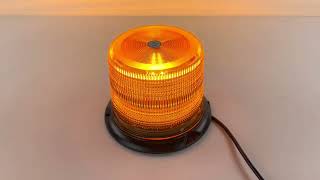 LED maják, 12-48V, 48xLED oranžový, pevná montáž, ECE R65