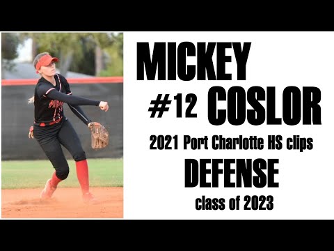Mickey Coslor DEFENSE (2023 SS/2B/slapper) HS softball clips